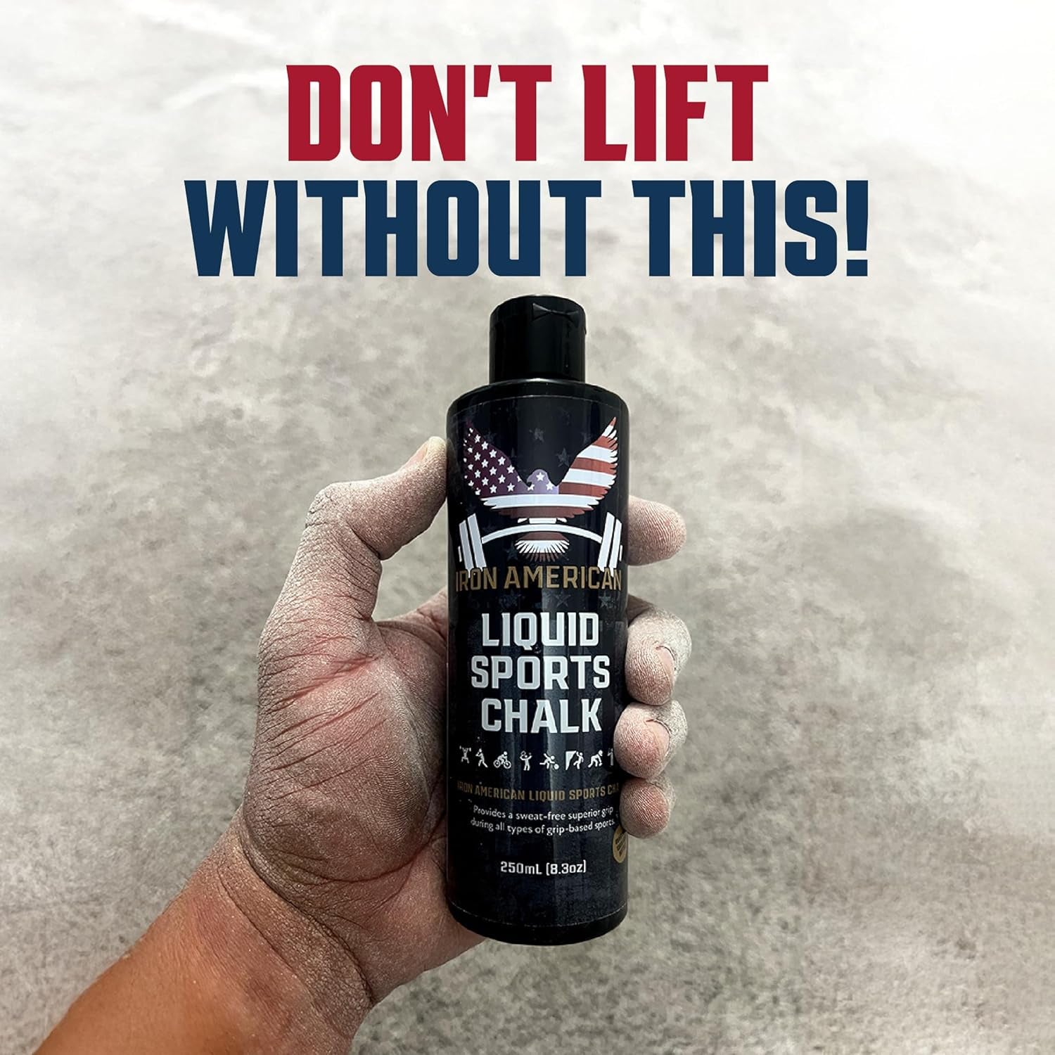 Liquid Chalk - No-Mess Long-Lasting Grip Chalk for Weightlifting, Gymnastics, Rock Climbing, and Fitness Training - Advanced Hand Chalk for Gym